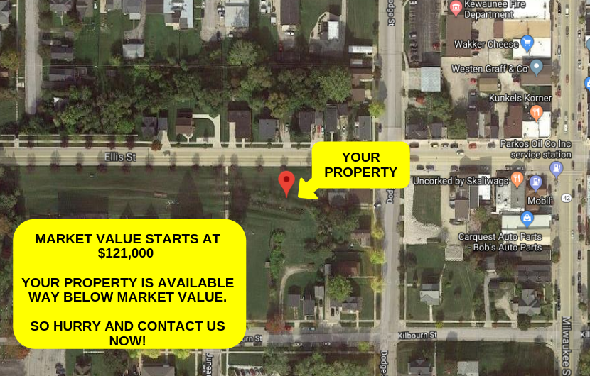 0.688 ACRES IN KEWAUNEE, WI – WAY BELOW MARKET VALUE